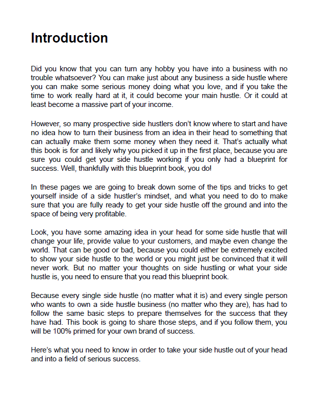 The Blueprint for Side Hustles